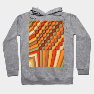 Exponential Edges Autumn Palette Geometric Abstract Artwork Hoodie